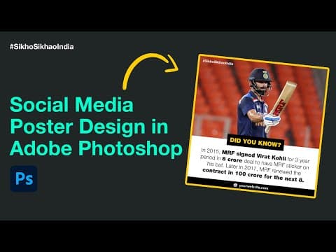 Fact Poster - Social Media Poster Design | Adobe Photoshop Hindi Tutorial